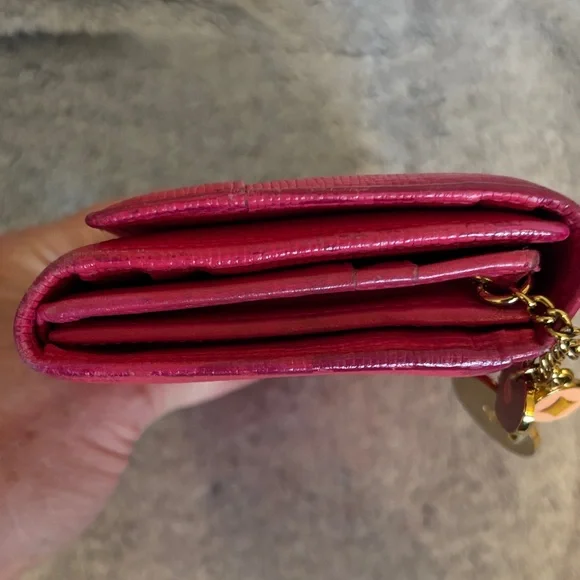 Authentic Vintage MCM Fuchsia Continental Wallet with Gold Accents and COA - Picture 16 of 16